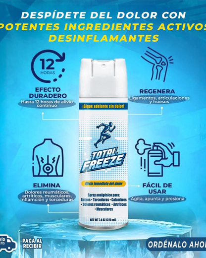Total Freeze Spray Analgésico – Alivio Inmediato con Efecto Hielo